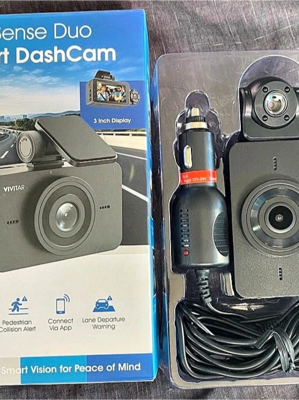 Vivitar DashSense Duo 4K Smart DashCam 4K Smart DashCam NWT